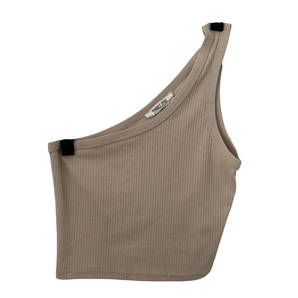 Women's Tan Off The Shoulder Sweater Knit Tank By Double Zero Size Small